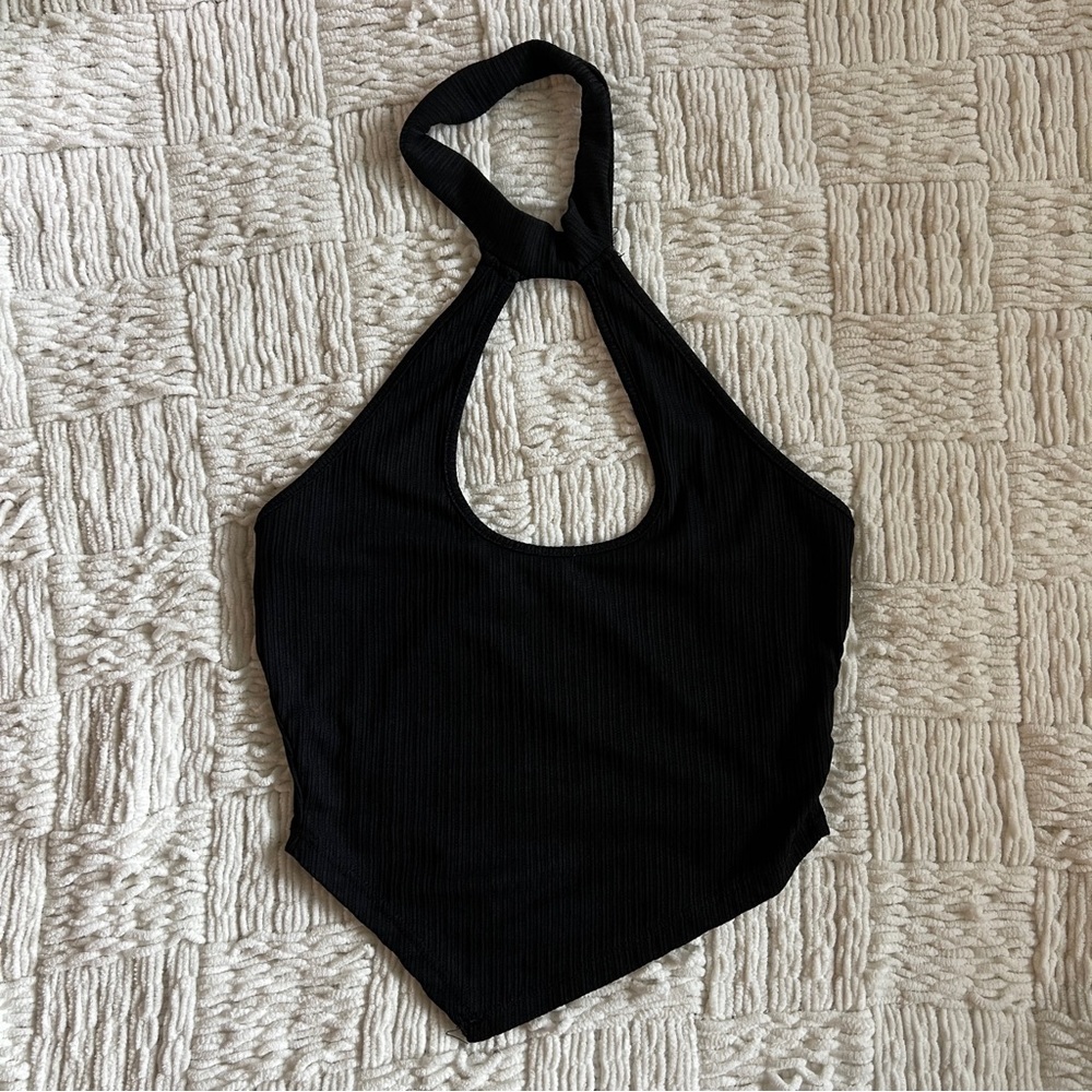 Black halter top